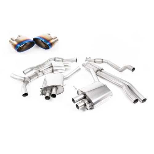 SSXAU824 Milltek Cat-back Resonated Audi RS4 B9 2.9 V6 Avant CON OPF/GPF scarico sportivo terminale marmitta decat skat 200 cell