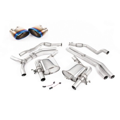 SSXAU804 Milltek Cat-back Race Non-resonated Audi RS4 B9 2.9 V6 Avant SENZA OPF/GPF scarico sportivo terminale marmitta decat sk