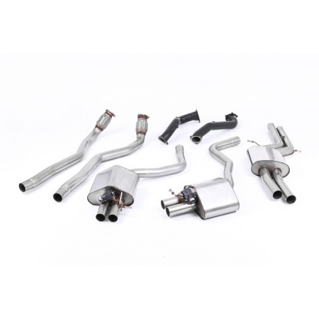 SSXAU599 Milltek Sistema completo Road+ Audi RS6 C7 4.0 scarico sportivo terminale marmitta decat skat 200 celle
