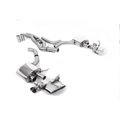 SSXAU862 Milltek Front Pipe-back Audi RS7 C8 4.0 V8 scarico sportivo terminale marmitta decat skat 200 celle