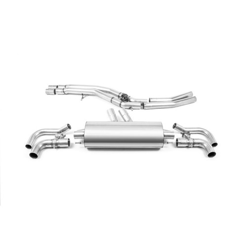 SSXAU898 Milltek Front Pipe-back Audi RSQ8 4.0 V8 scarico sportivo terminale marmitta decat skat 200 celle