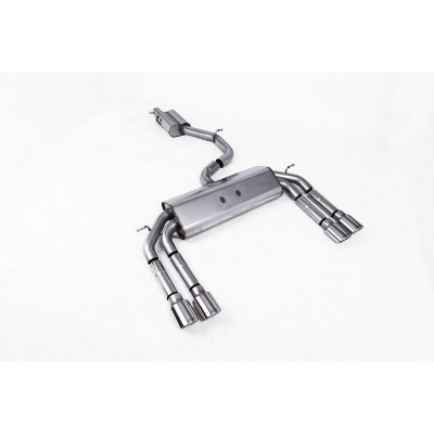 SSXAU545 Milltek Cat-back Race Resonated Audi S3 8V Berlina/Cabrio scarico sportivo terminale marmitta decat skat 200 celle