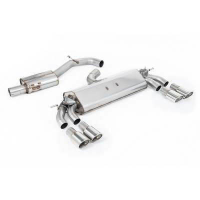 SSXAU781 Milltek Cat-back Resonated Audi S3 8V.2 Sportback CON OPF/GPF scarico sportivo terminale marmitta decat skat 200 celle