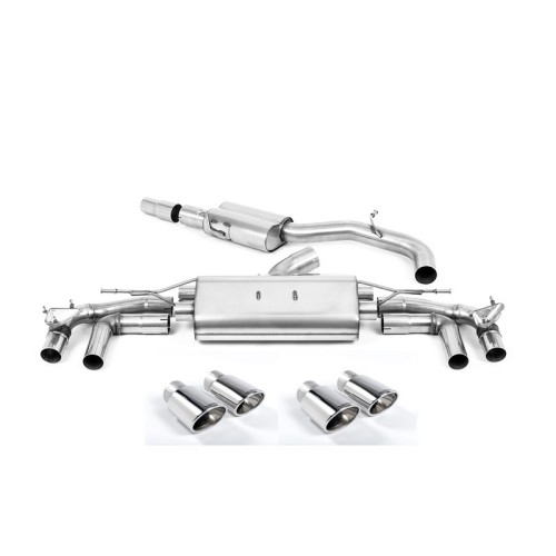 SSXAU917 Milltek Particulate Filter-back Resonated Audi S3 8Y Sportback 310/333cv scarico sportivo terminale marmitta decat skat