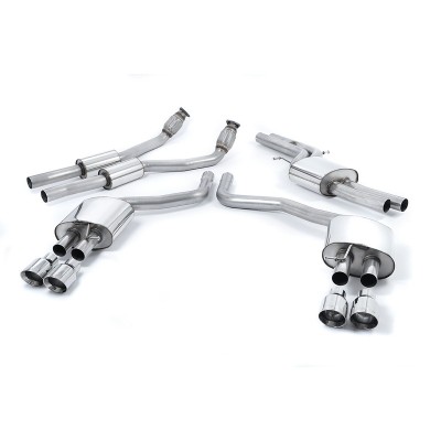 SSXAU332 Milltek Cat-back Resonated Audi S7 Sportback C7 4.0 TFSI S tronic scarico sportivo terminale marmitta decat skat 200 ce