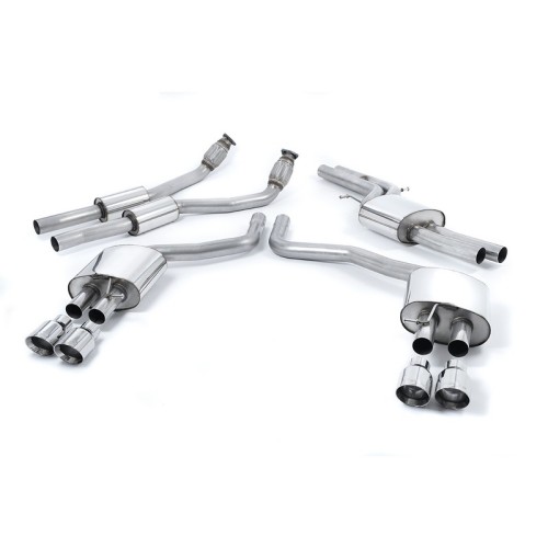SSXAU332 Milltek Cat-back Resonated Audi S7 Sportback C7 4.0 TFSI S tronic scarico sportivo terminale marmitta decat skat 200 ce