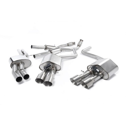 SSXAU467 Milltek Cat-back Non-resonated Audi S8 D4 4.0 Tfsi Tiptronic scarico sportivo terminale marmitta decat skat 200 celle