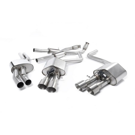 SSXAU467 Milltek Cat-back Non-resonated Audi S8 D4 4.0 Tfsi Tiptronic scarico sportivo terminale marmitta decat skat 200 celle