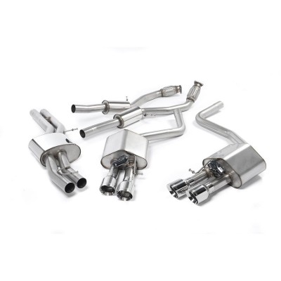 SSXAU468 Milltek Cat-back Non-resonated Audi S8 D4 4.0 Tfsi Tiptronic scarico sportivo terminale marmitta decat skat 200 celle