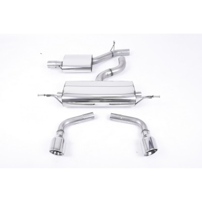 SSXAU146 Milltek Cat-back Resonated Audi TT 8J 3.2 Quattro scarico sportivo terminale marmitta decat skat 200 celle