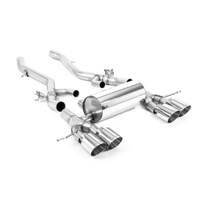 SSXBM1169 Milltek Axle Back BMW Serie 3 G80/G81 M3 & Competition scarico sportivo terminale marmitta decat skat 200 celle