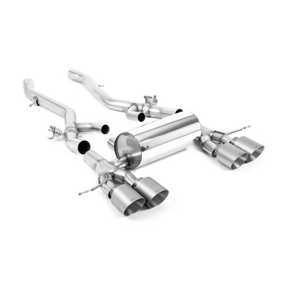 SSXBM1171 Milltek Axle Back BMW Serie 3 G80/G81 M3 & Competition scarico sportivo terminale marmitta decat skat 200 celle