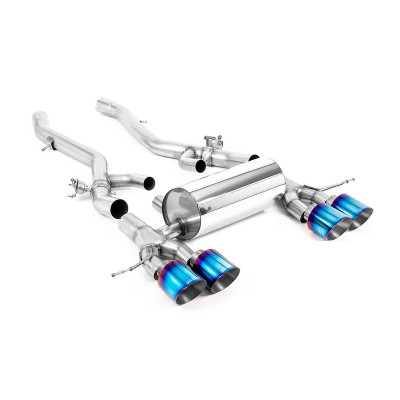 SSXBM1172 Milltek Axle Back BMW Serie 4 G82 M4 & Competition scarico sportivo terminale marmitta decat skat 200 celle