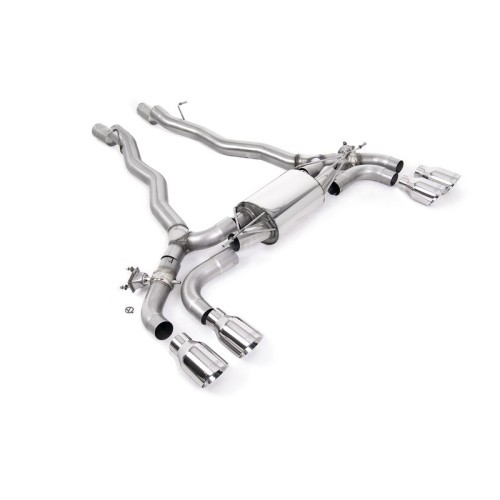 SSXBM1174 Milltek Axle Back BMW Serie 5 F90 M5 & Competition CON OPF/GPF scarico sportivo terminale marmitta decat skat 200 cell