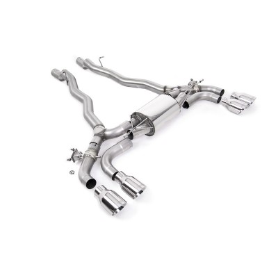 SSXBM1174 Milltek Axle Back BMW Serie 5 F90 LCI M5 & Competition scarico sportivo terminale marmitta decat skat 200 celle