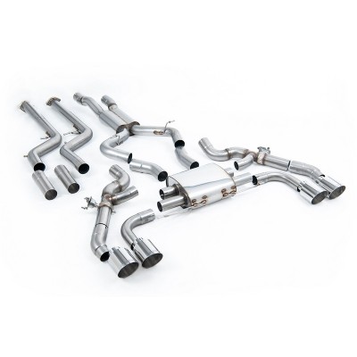 SSXBM1255 Milltek Downpipe-back BMW Serie X G02 X4M & Comp LCI 3.0 S58 scarico sportivo terminale marmitta decat skat 200 celle