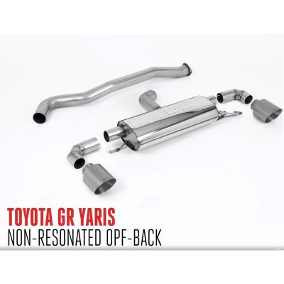 SSXTY129 Milltek Particulate Filter-back Non-resonated Toyota Yaris GR 1.6 Gen.1 scarico sportivo terminale marmitta decat skat 