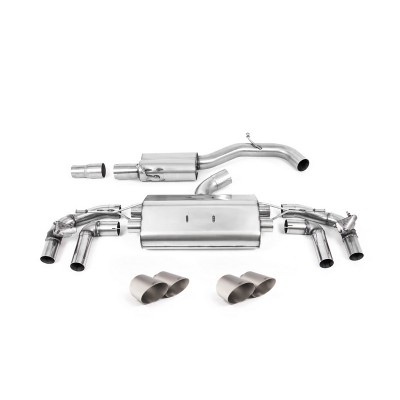 SSXVW632 Milltek Particulate Filter-back Resonated Volkswagen Golf Mk8 2.0 R 320cv scarico sportivo terminale marmitta decat ska