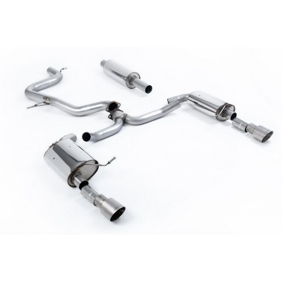 SSXVW610 Milltek Cat-back Resonated Volkswagen Jetta Mk7 2.0 Tsi GLI scarico sportivo terminale marmitta decat skat 200 celle