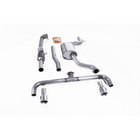 SSXVW152 Milltek Turbo-back Race con Cat sportivo Volkswagen Scirocco 2.0 TSI R scarico sportivo terminale marmitta decat skat 2