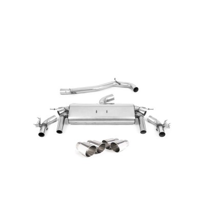 SSXVW597 Milltek Cat-back Non-resonated Volkswagen T-Roc 2.0 R 300cv MQB EVO scarico sportivo terminale marmitta decat skat 200 