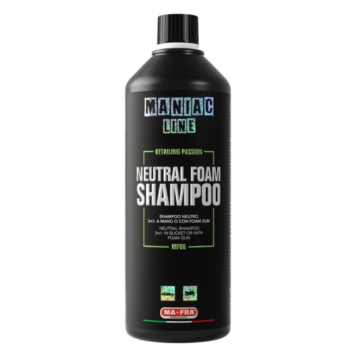 MANIAC LINE Neutral Foam Shampoo 1000ml - Shampoo per auto a pH neutro 2 in 1: a mano o con foam gun - Mafra MF66