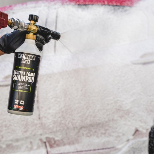 MANIAC LINE Neutral Foam Shampoo 1000ml - Shampoo per auto a pH neutro 2 in 1: a mano o con foam gun - Mafra MF66