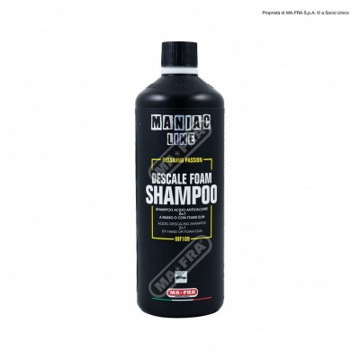 MANIAC LINE Descale Foam Shampoo 1000 ml - Shampoo Acido Anti Calcare 2 in 1 - Mafra MF109