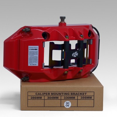 Kit impianto frenante maggiorato K-sport per Opel Corsa D OPC 5x110 330mm flottante con pinze rosse - Ksport OP10 2