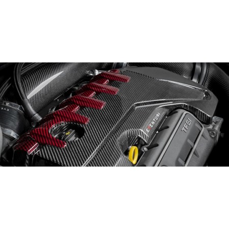 Eventuri EVE-ST38V8S-CF-ENG Coprimotore in carbonio Rosso e Nero Audi RS3 8V / TT-RS 8S 400cv Gen 2 / RSQ3 copertura copri motor