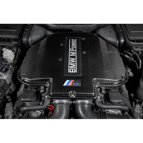 Eventuri EVE-S62-CF-PLM Coperchio Plenum in carbonio lucido BMW Serie 5 E39 M5 & Z8  S62 filtro sportivo COVER motore engine asp
