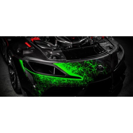 Eventuri EVE-A90-CF-HDP Convogliatore in carbonio in sostituzione del faro per aspirazione Stage 3 Toyota Supra mk5 A90 filtro s