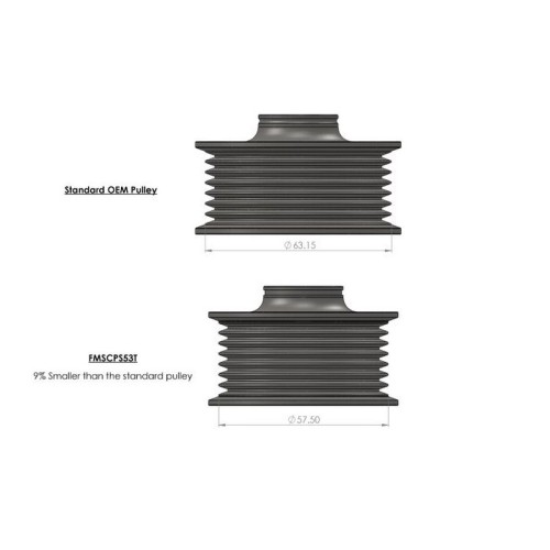 FMSCPS53T Puleggia compressore volumetrico ridotta con cinghia  Audi S5 3.0 TFSI  Forge Motorsport