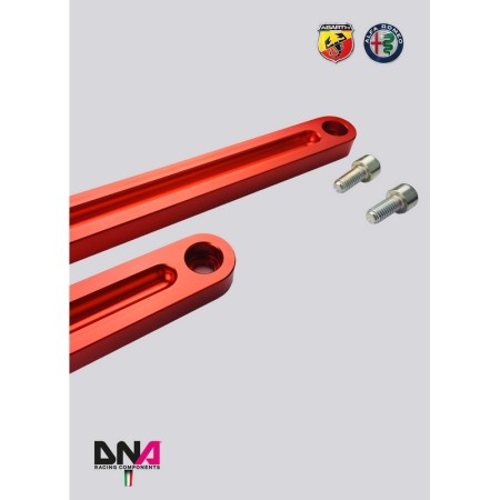 DNA Racing PC0101 Barra slitta doppia anteriore Fiat/Abarth Grande Punto assetto telaio pianale rinforzo duomi