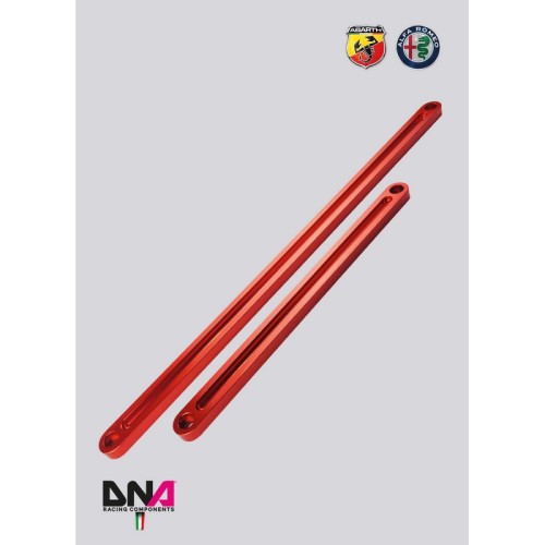 DNA Racing PC0101 Barra slitta doppia anteriore Fiat/Abarth Grande Punto assetto telaio pianale rinforzo duomi