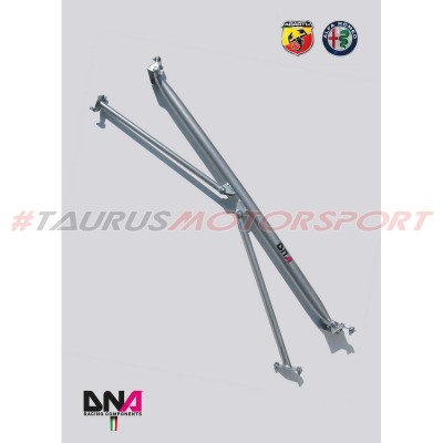 DNA Racing PC0102 Barra duomi posteriori con tiranti Alfa Romeo Mito assetto telaio pianale rinforzo barraduomi