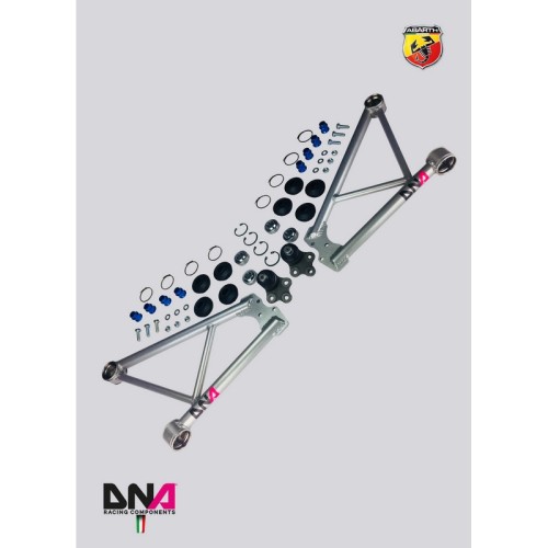 DNA Racing PC0136 Trapezi anteriori Abarth 500/595/695 camber caster regolabili assetto campanatura