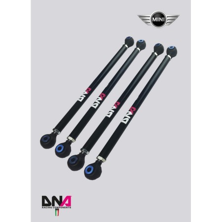DNA Racing PC0206 Tiranti sospensione posteriore camber convergenza Mini Cooper R50/R52/R53 incl. S camber caster regolabili ass