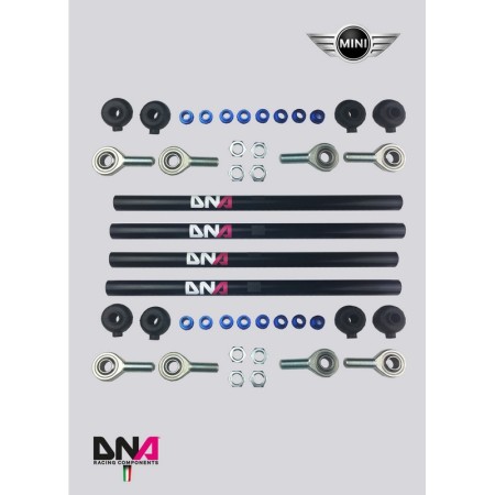 DNA Racing PC0206 Tiranti sospensione posteriore camber convergenza Mini Cooper R55/R56/R57 incl. S camber caster regolabili ass