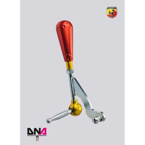 DNA Racing PC0401R Leva cambio stage 2 con pomello stile 695 rosso Abarth 500/595/695 leveraggio pomello shifter short