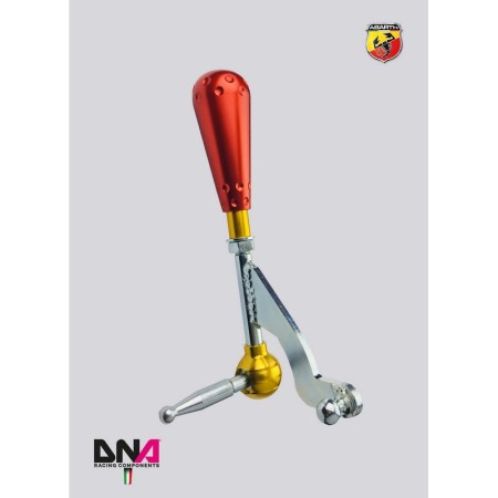 DNA Racing PC0401R Leva cambio stage 2 con pomello stile 695 rosso Abarth 500/595/695 leveraggio pomello shifter short