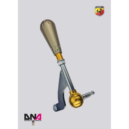DNA Racing PC0401T Leva cambio stage 2 con pomello stile 695 titanio Abarth 500/595/695 leveraggio pomello shifter short