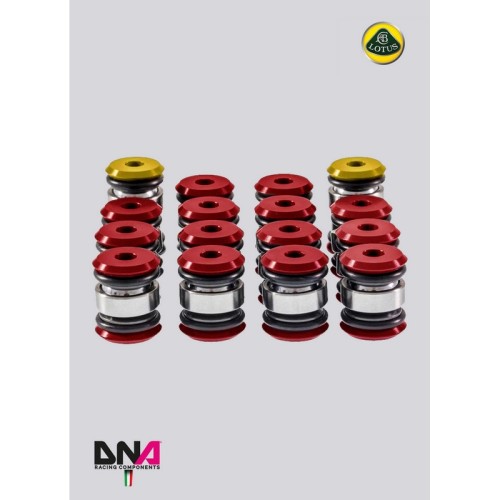 DNA Racing PC0669 Kit uniball per trapezi sospensioni standard (completo) Lotus Elise L4 Toyota camber caster regolabili assetto