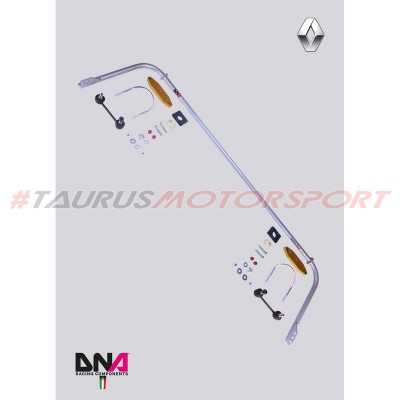 DNA Racing PC0721 Barra antirollio posteriore Renault Clio 4 incl. RS assetto telaio pianale rinforzo duomi