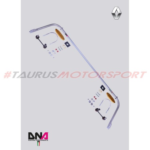 DNA Racing PC0721 Barra antirollio posteriore Renault Clio 4 incl. RS assetto telaio pianale rinforzo duomi