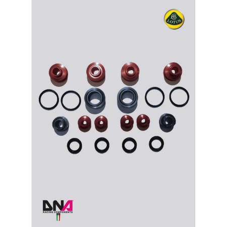 DNA Racing PC0862 Kit uniball trapezi standard parziale Lotus V6 2012-2015 camber caster regolabili assetto campanatura
