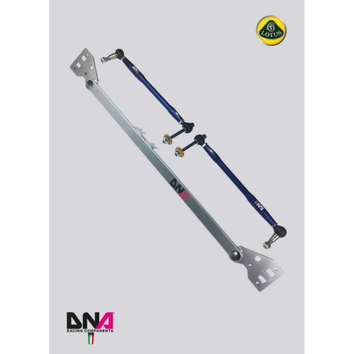 DNA Racing PC0873 Barra irrigidimento telaio e tiranti convergenza su uniball Lotus Elise L4 Toyota assetto telaio pianale rinfo
