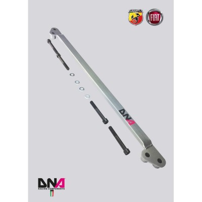 DNA Racing PC0920 Barra slitta anteriore piatta Abarth 500/595/695 assetto telaio pianale rinforzo duomi 2
