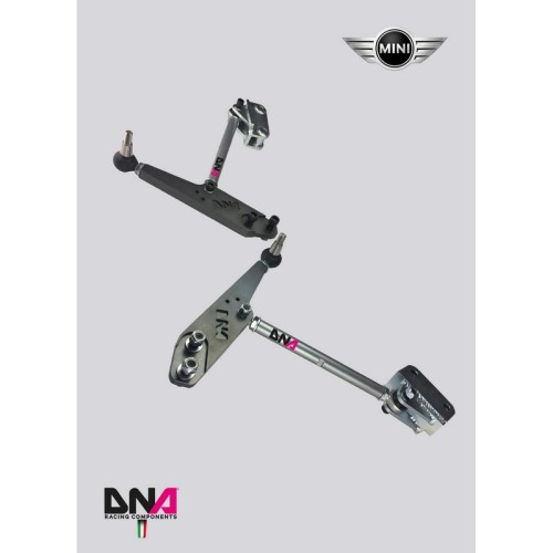 DNA Racing PC0925 Trapezi regolabili Mini Cooper R55/R56/R57 incl. S camber caster regolabili assetto campanatura