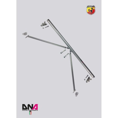 DNA Racing PC0945 Barra duomi posteriore con tiranti Abarth 500/595/695 assetto telaio pianale rinforzo barraduomi 2